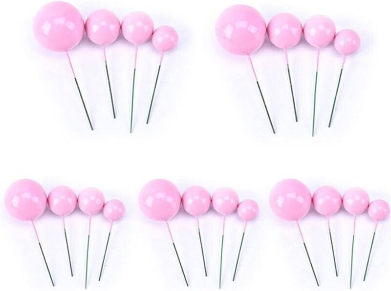Non-Edible Cake Decorating Styrofoam Balls - Pink - 20 pieces