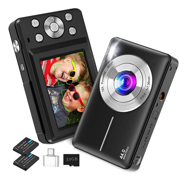 1080p 44mp Digital Camera Webcam Filters Beginners +32gb