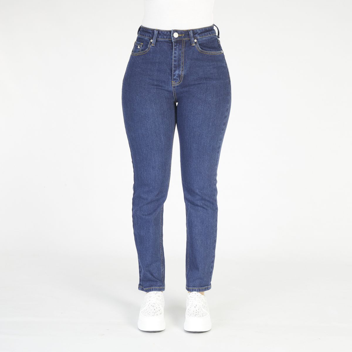 Butterfly Feet Women Indigo Denim Fitted Straight Jeans | Shop Today ...