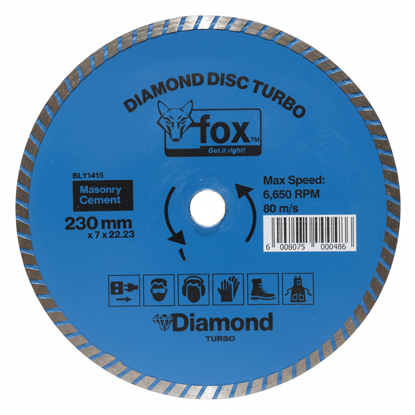 Fox Diamond Cutting Disc 115mm for Tile, Stone, and Concrete