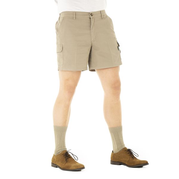 Wildway Elasticated Cargo Shorts Khaki