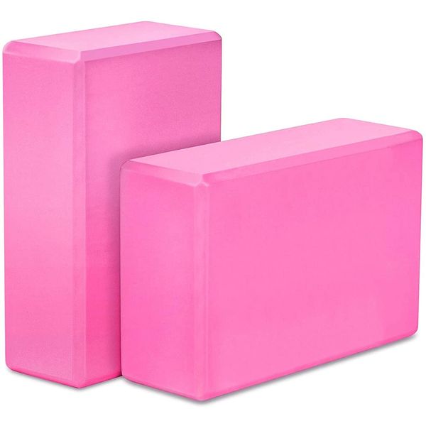 Yoga Blocks 2 Pack Eva Foam Yoga Block Exercise Bricks Purple