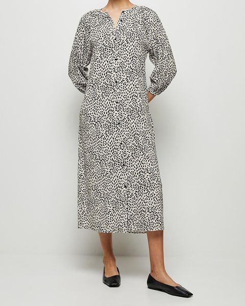 Women's Edit Raglan Balloon Sleeve Peasant Dress - Ecru Minimal