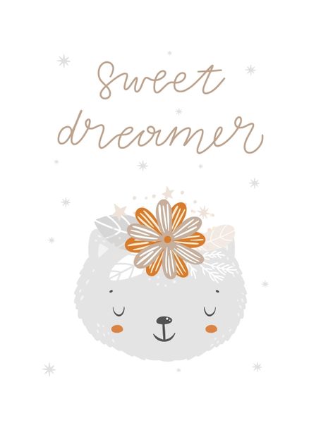 Wall Décor Canvas Art Prints for Baby Nursery: Grey Panda/Elephant/Bunny