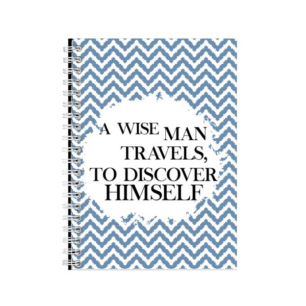 Wise man A5 Notebook Spiral Lined Motivational Sayings Graphic Notepad 155
