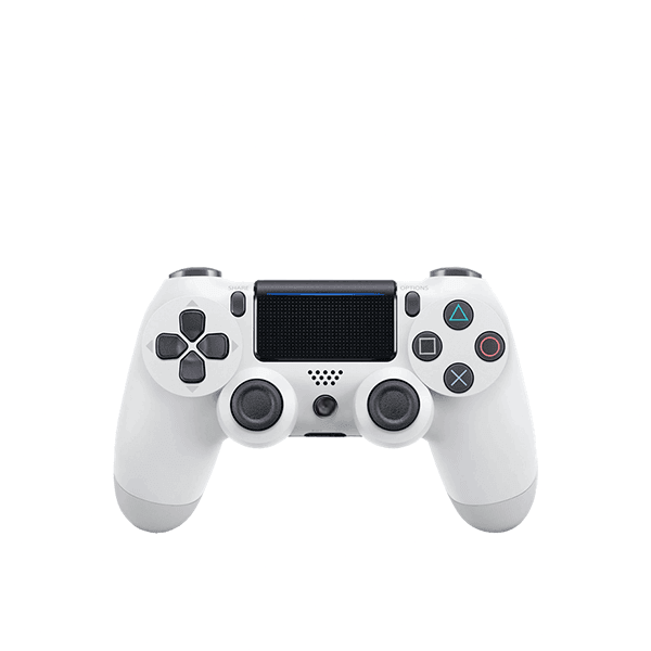 Double Shock Wireless Controller White - Compatible with PS4/Pro/Slim