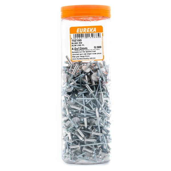 EUREKA Blind Rivet Aluminium Large Flange 4 x 12mm Q:300 T5Z180