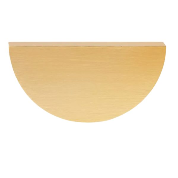 Half Moon Handle, Solid, Brushed Gold, 64mm