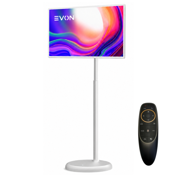 EVON 32" Portable Smart TV on Wheels - Touchscreen, 6GB, 128GB, Android 12
