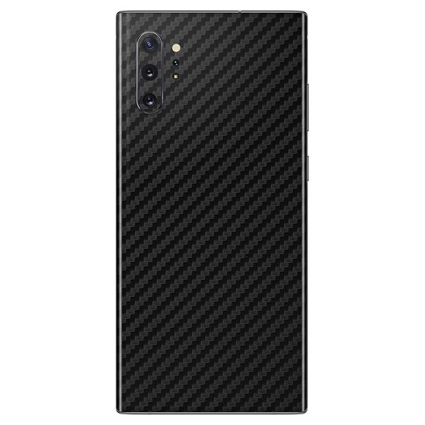 White Carbon Fibre Vinyl Wrap for Samsung Note 10 Plus - Two Pack