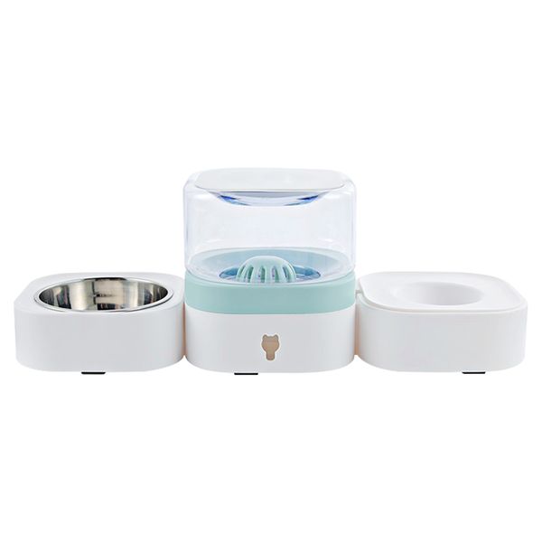 Large Capacity Pet Cats Dogs Food Bowl &amp; Automatic Water Feeder