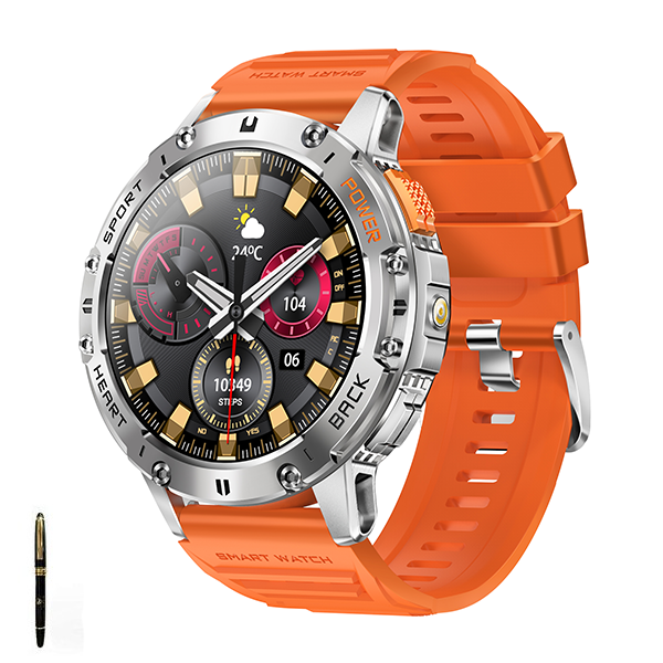 Apex K65 Iconic Sports Fitness Watch (Orange) with Apex Pen