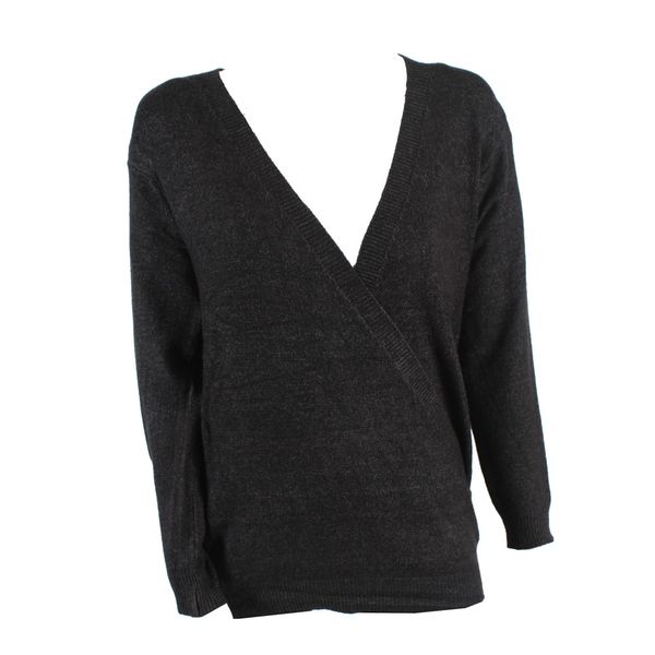 Blackcherry Black Cross Over Cardigan