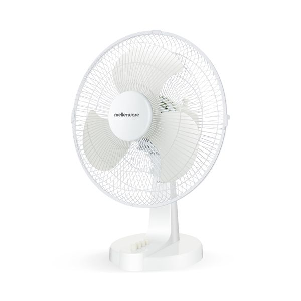 Mellerware Fan Desktop Plastic White 30cm 35W "Aquillo