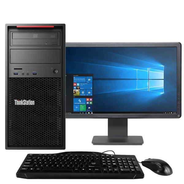 Lenovo ThinkStation P300 Tower - i5 - SSD + 22" HD Monitor (Refurbished)
