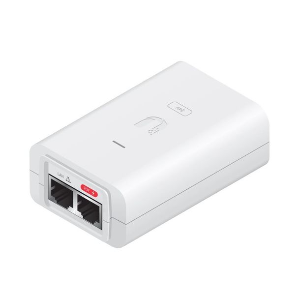 Ubiquiti Gigabit PoE Injector / Adapter 24V 24W with SA Plug: POE-24-24W-G