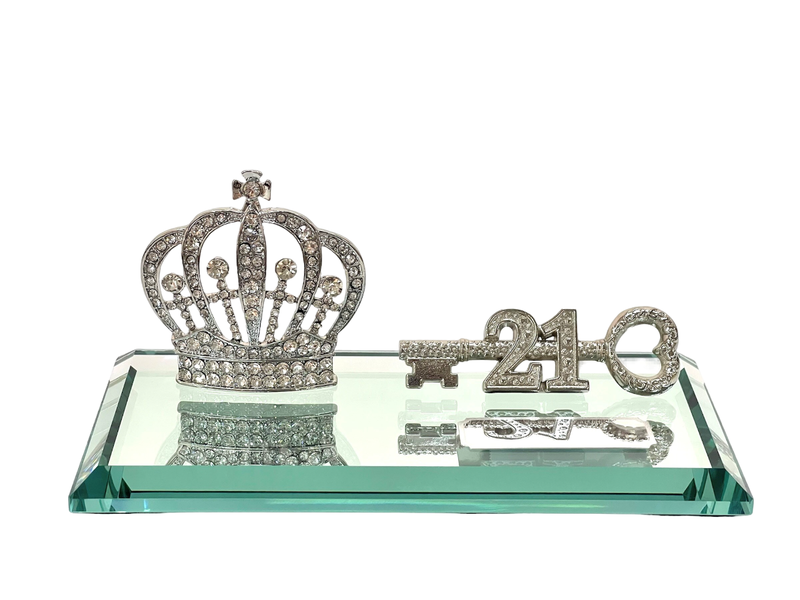 21st Key Gents Diamant Silver Crown with Metal Key