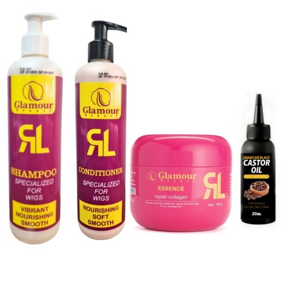 Glamour Beauty Brazilian Wigz Shampoo, Conditioner, Mask &amp; Castor Oil