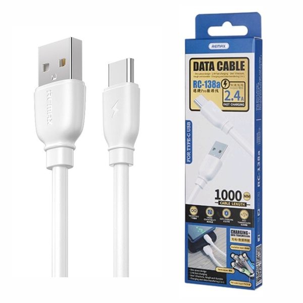 Remax RC-138a Pro Type-C Cable - Fast Charging 2.4A