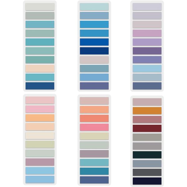 1200 Pieces Tab Page Markers Morandi Sticky Index Tabs, Removable Book Tabs