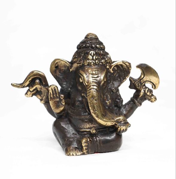 Home Decor Brass Ganesa with Axe (8cm)