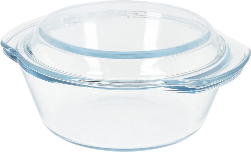 Termolex Round Glass Casserole Dish with Lid 1Lt 20.5x18x18.5cm