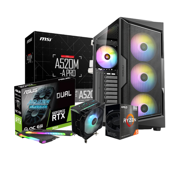 Antec - Beserker AMD Ryzen 5 5600x / RTX 3050 6GB GPU - Gaming PC