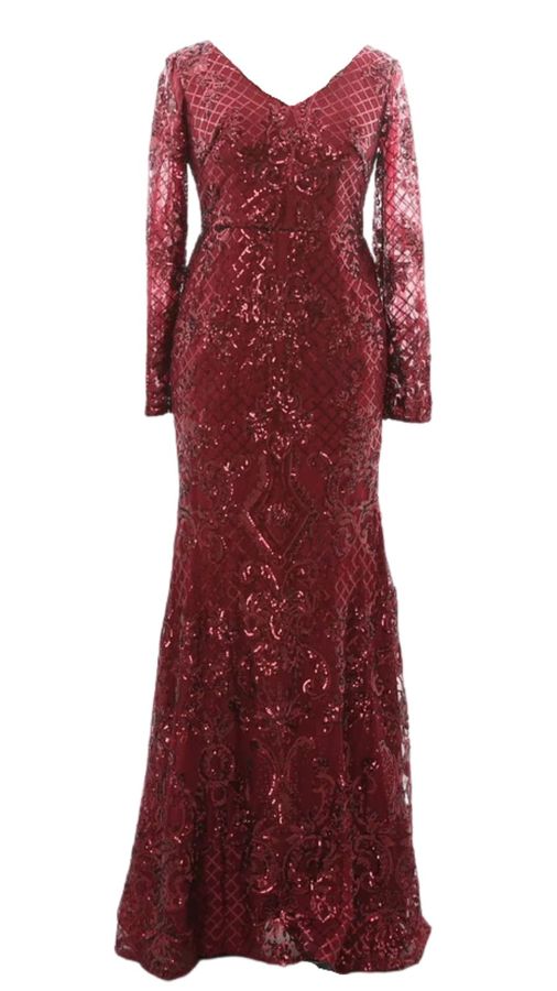 Long sleeves sequins evening dress | Buy Online in South Africa ...