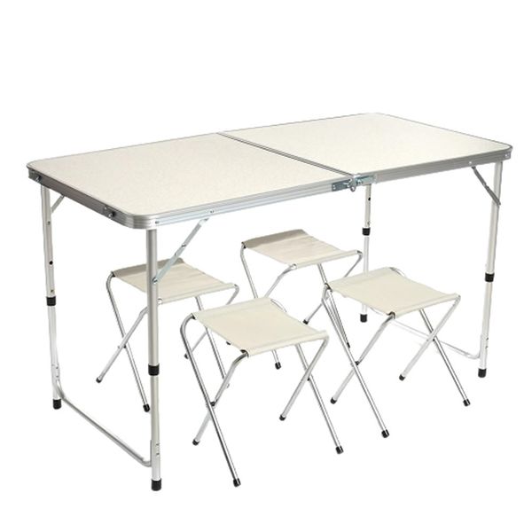 Aluminum Foldable Table For Outdoor Camping With 4 Mini Chairs HZ-1