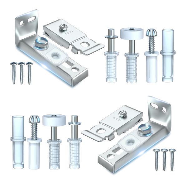 Tool DIY Stainless Steel Bifold Door Hardware Repair Kit 18pcs - 15cm