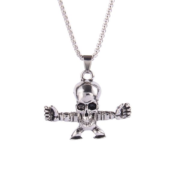 Hip Hop Reaper Skull Pendant Necklace