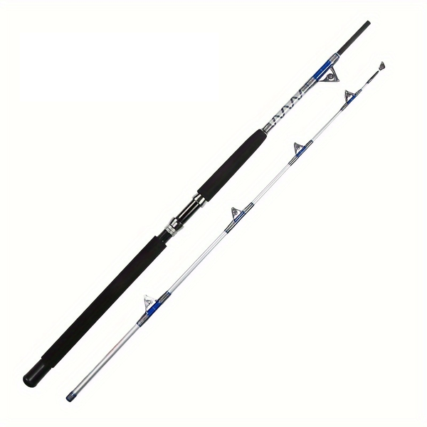 6.5-Foot Heavy-Duty Carbon Fiber Big Game Trolling Rod - Blue