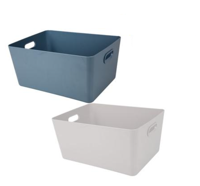 Hi Gloss Plastic Basket (22x30x14cm) x 2