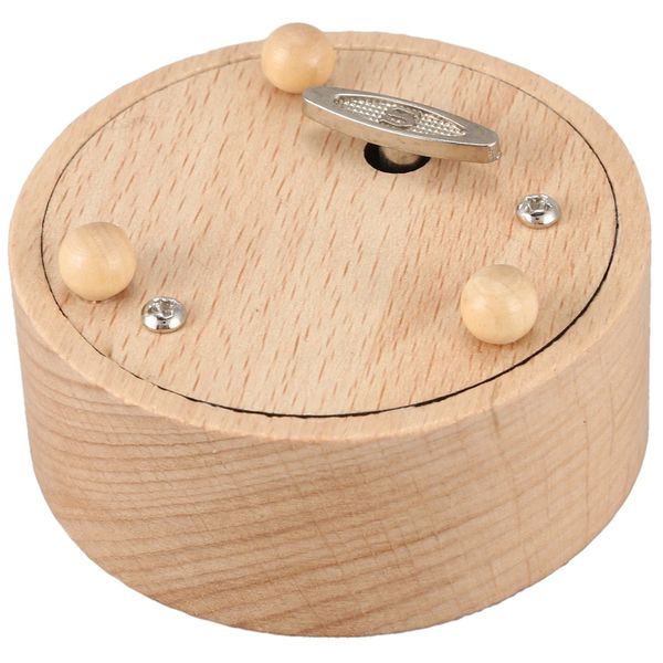 Round Blank Music Box Handicraft Miniatures No Specified Music