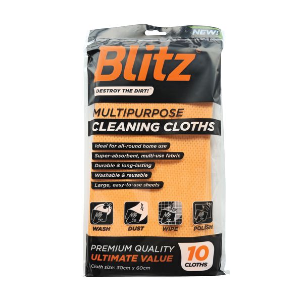 Blitz Multipurpose Cleaning Cloths - 10 Pack