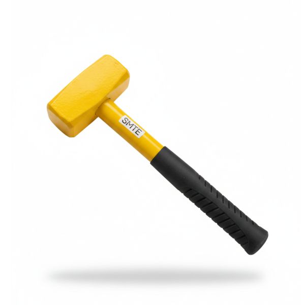 SMTE Heavy Duty Solid Hammer with Ergonomic Grip Handle - Black &amp; Yellow