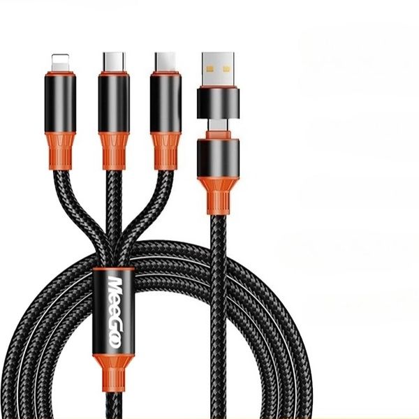 100W Flash Series 3 in 2 Super Fast Charging Cable C+U to M+L+C For Phone