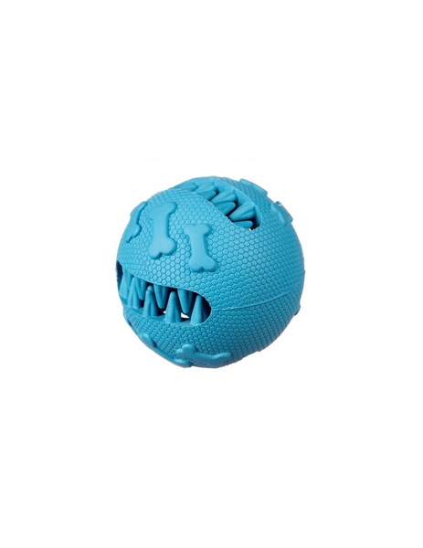 Treat Dispensing Ball 7cm Dog Toy Bone Holes Rubber