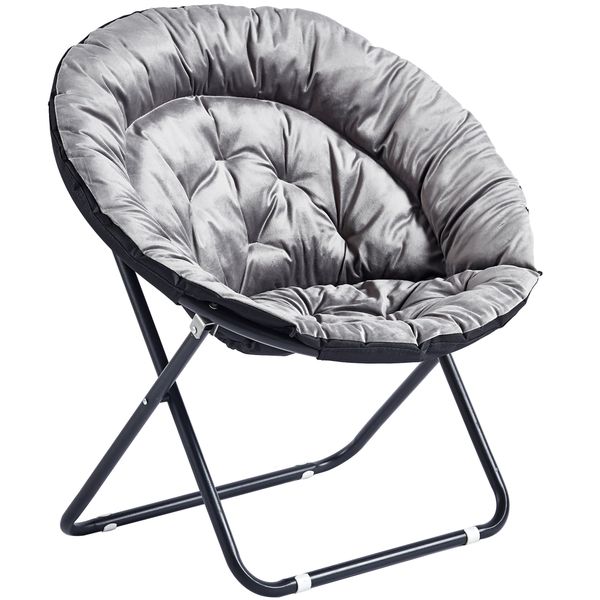 Foldable Moon Saucer Chair Camping Back Chair