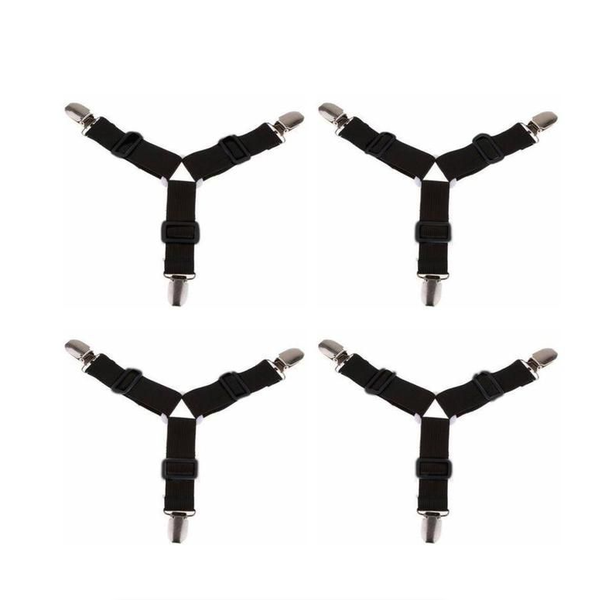 4 Piece Multi-functional Adjustable Triangle Bed Sheet Clips