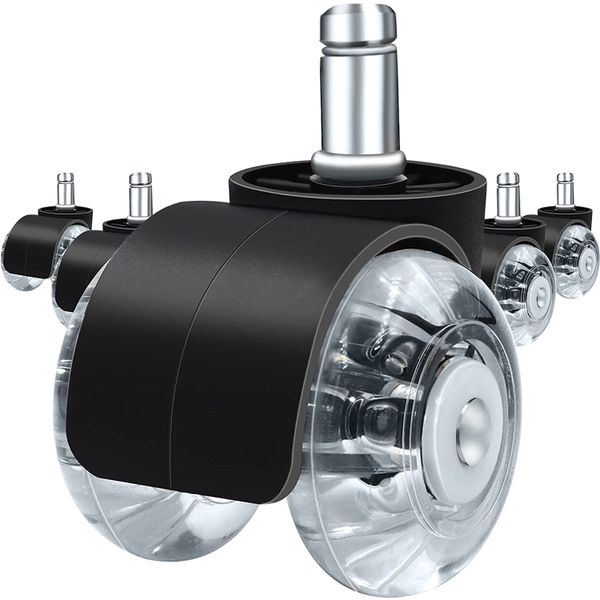 T4U Office Chair Castor Wheels for All Floors - Double Wheel (Set Of 5)