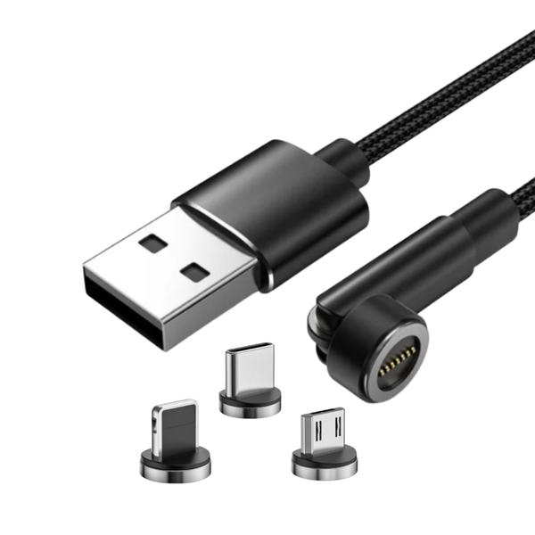 3 in 1 Magnetic USB Cable 540 Degree Rotating - Compatible with Samsung