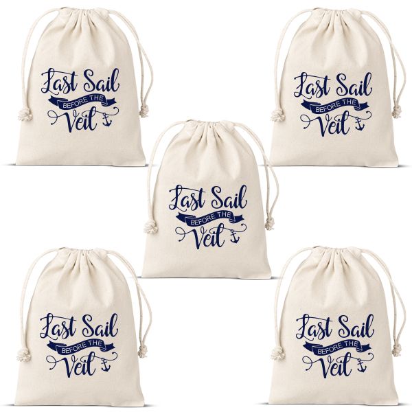 Last Sail Before The Veil Drawstring Bags - Set of 5