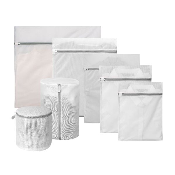 Honeycomb Mesh Laundry Wash Bags Set, Multi-Size Delicate Garment 7 Piece