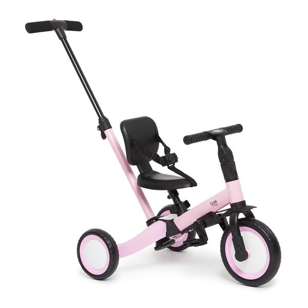George &amp; Mason Baby - 4-in-1 Multifunctional Trike Bike with Backrest &amp; Push Bar - Pink