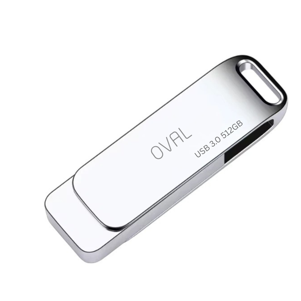 OVAL 512 GB USB 3.0 Flash Drive Ultra High-Speed Steel Memory Stick