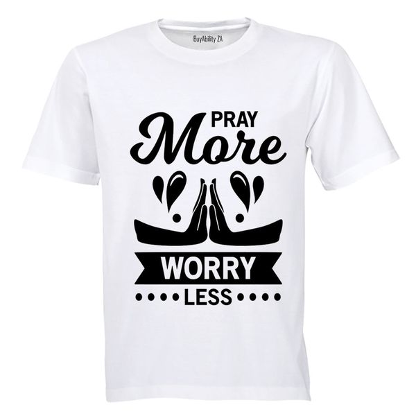 Worry Less - Mens T-Shirt - White image