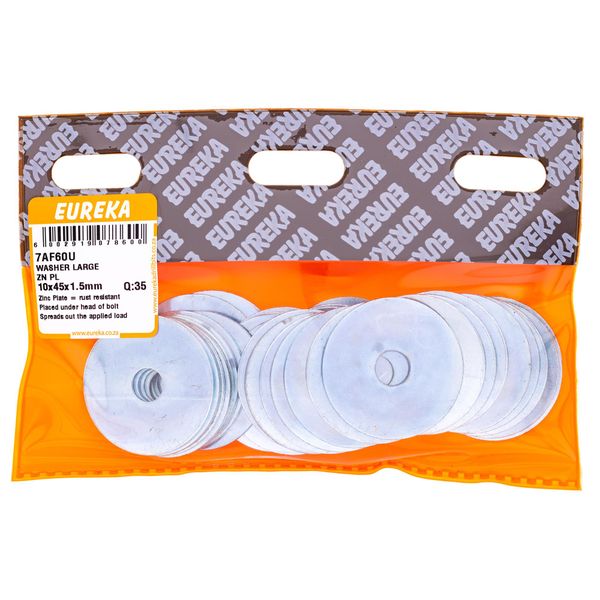 EUREKA Large Body Washer Zinc Plated 10 x 45 x 1.5mm Q:35 7AF60U