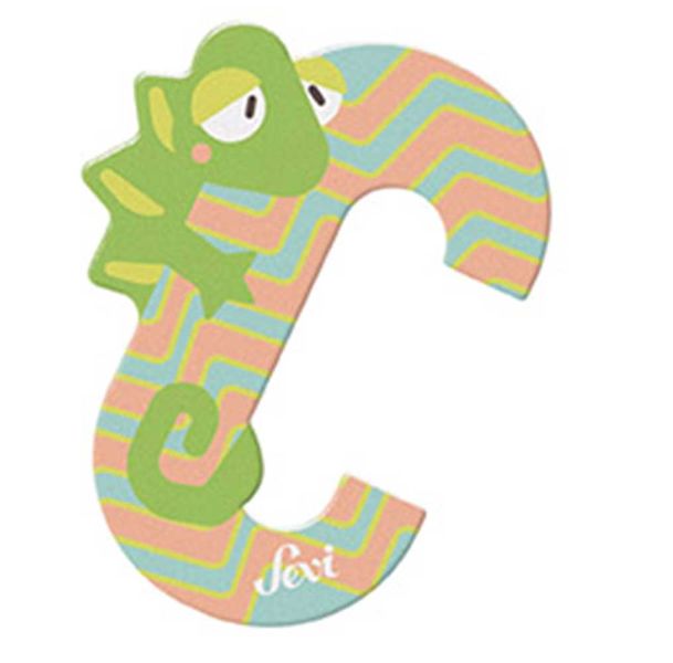 Sevi Wooden Letter C Chameleon10cm