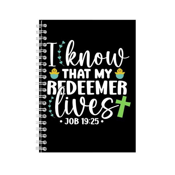 Redeemer A5 Notebook Spiral with Graphic Christian Easter Words Present 080